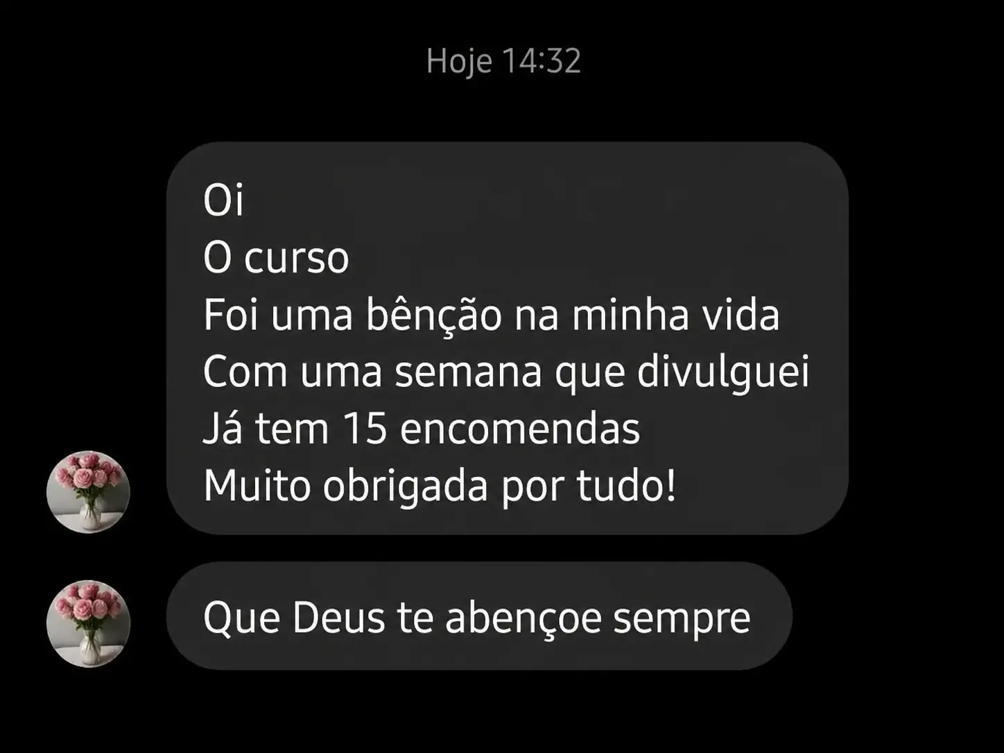 Depoimento real de aluna 1