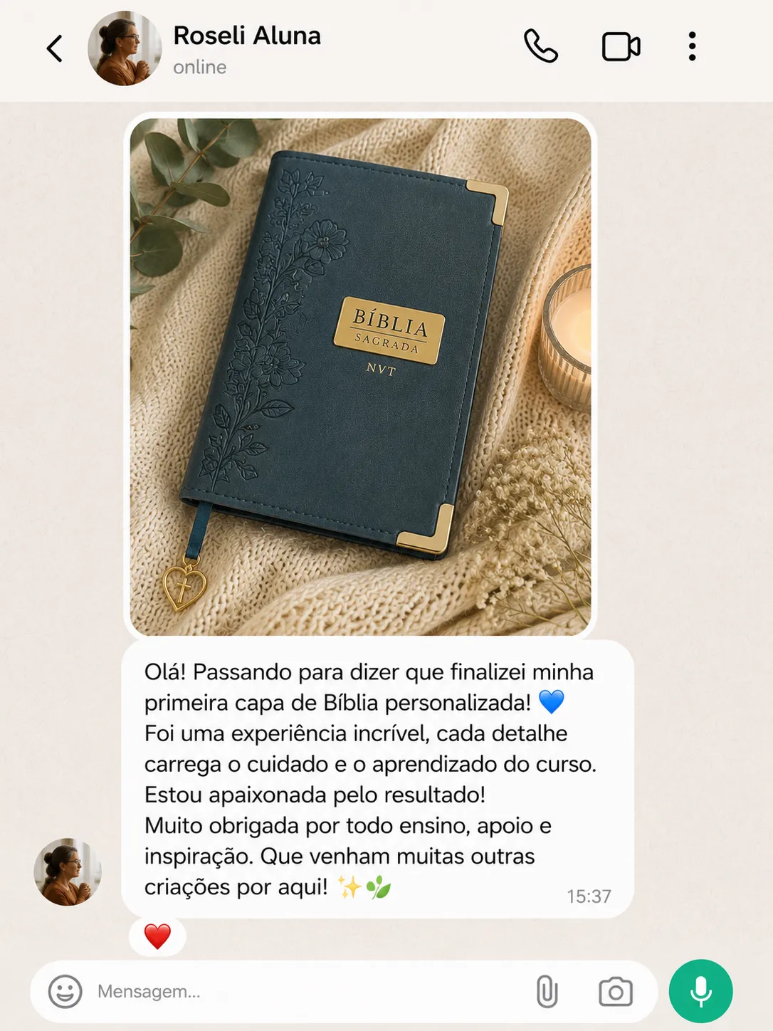 Depoimento real de aluna 5